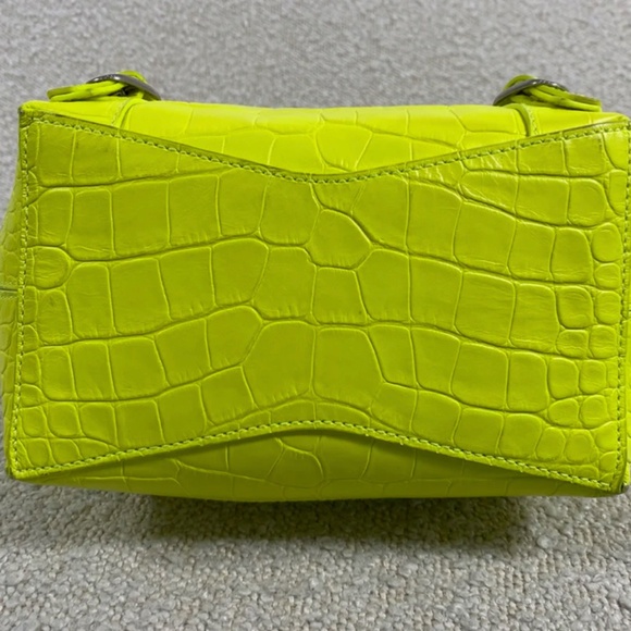 Authentic Pre-Owned Balenciaga XS Neon Classic Croc-Embossed Hobo - Picture 4 of 15
